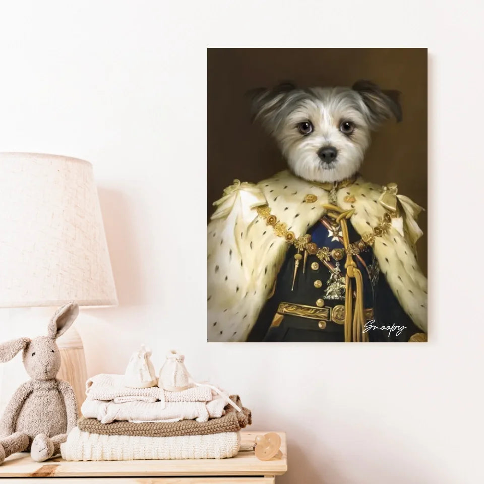 Tableau Animaux Portrait Personnalisé Renaissance Roi George V de Grande-Bretagne