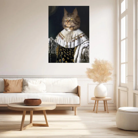 Tableau Animaux Portrait Personnalisé Renaissance Roi Louis XVIII de France