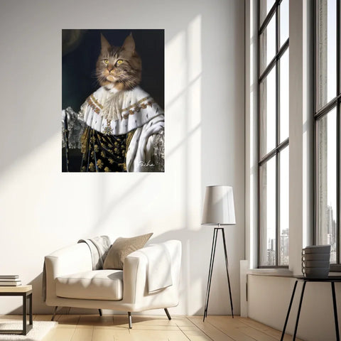 Tableau Animaux Portrait Personnalisé Renaissance Roi Louis XVIII de France