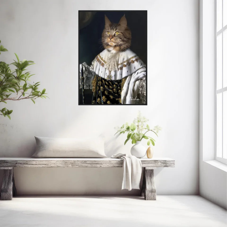 Tableau Animaux Portrait Personnalisé Renaissance Roi Louis XVIII de France