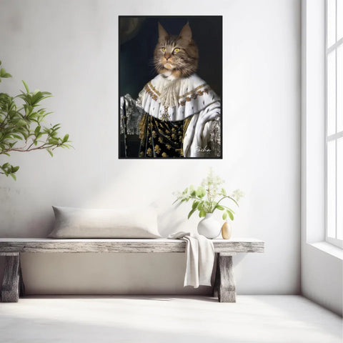 Tableau Animaux Portrait Personnalisé Renaissance Roi Louis XVIII de France