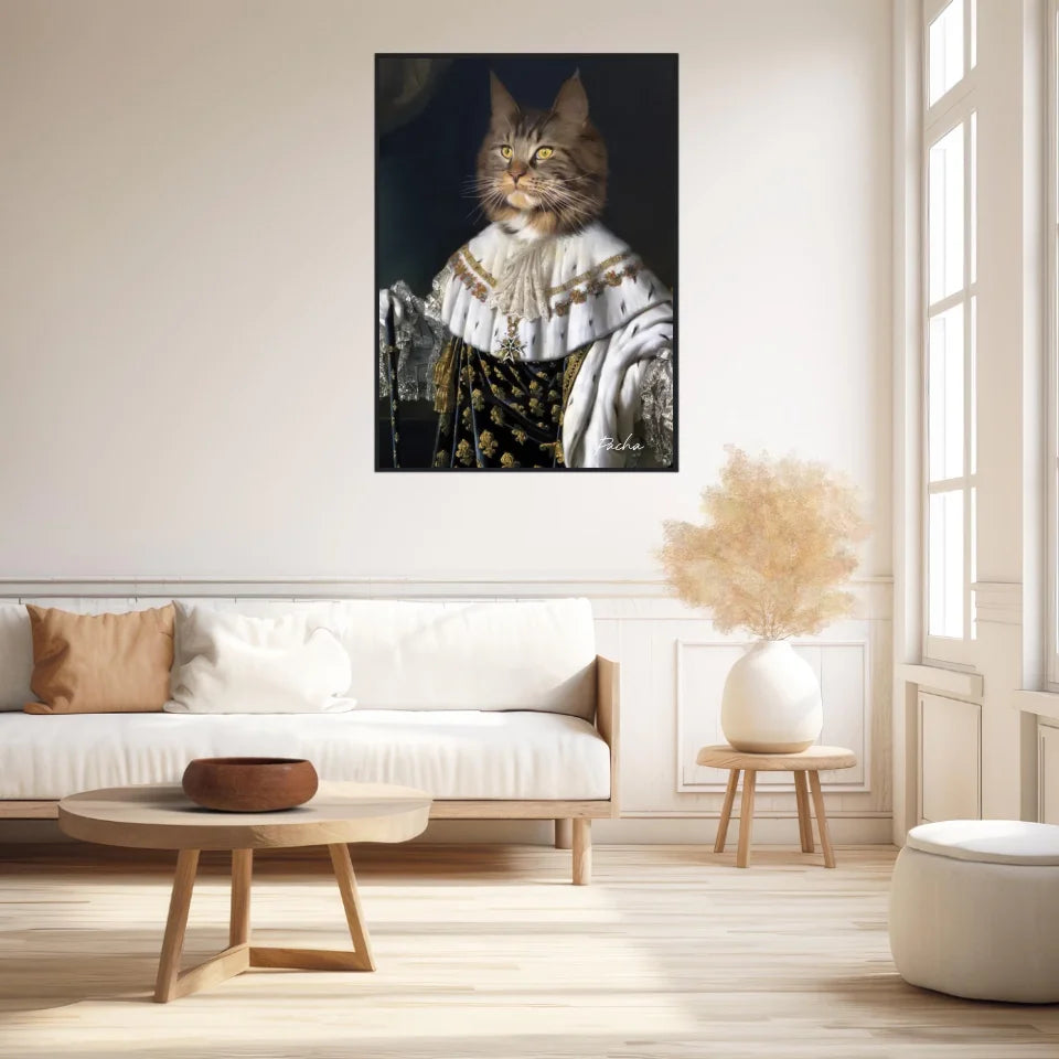 Tableau Animaux Portrait Personnalisé Renaissance Roi Louis XVIII de France