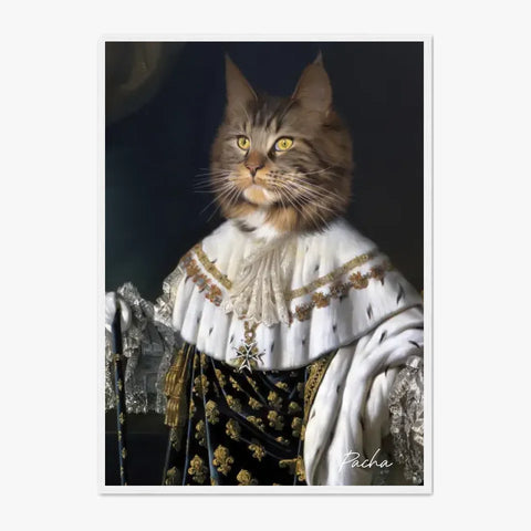 Tableau Animaux Portrait Personnalisé Renaissance Roi Louis XVIII de France