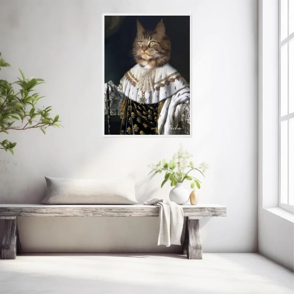 Tableau Animaux Portrait Personnalisé Renaissance Roi Louis XVIII de France