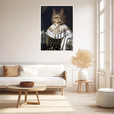 Tableau Animaux Portrait Personnalisé Renaissance Roi Louis XVIII de France