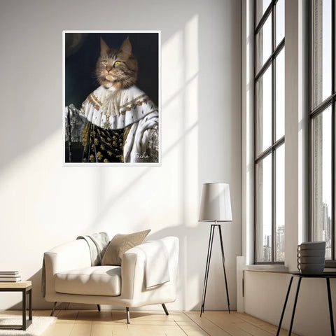 Tableau Animaux Portrait Personnalisé Renaissance Roi Louis XVIII de France