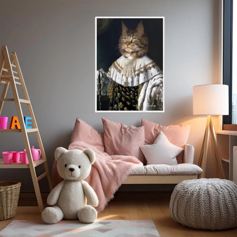 Tableau Animaux Portrait Personnalisé Renaissance Roi Louis XVIII de France