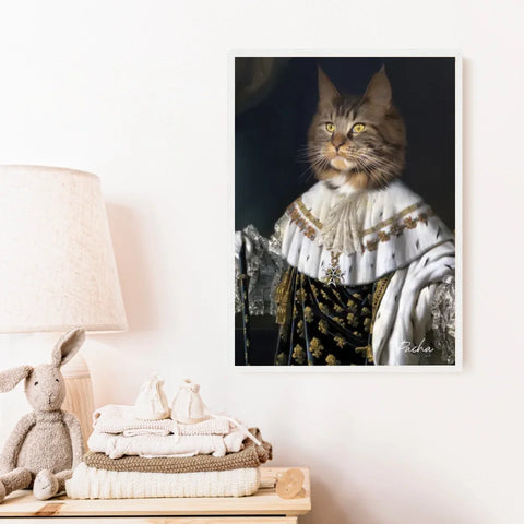 Tableau Animaux Portrait Personnalisé Renaissance Roi Louis XVIII de France