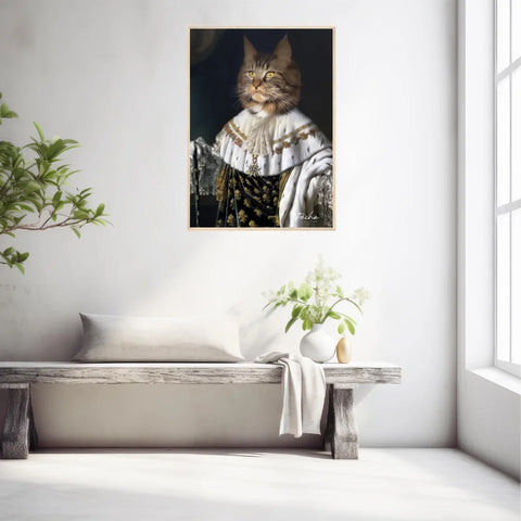 Tableau Animaux Portrait Personnalisé Renaissance Roi Louis XVIII de France