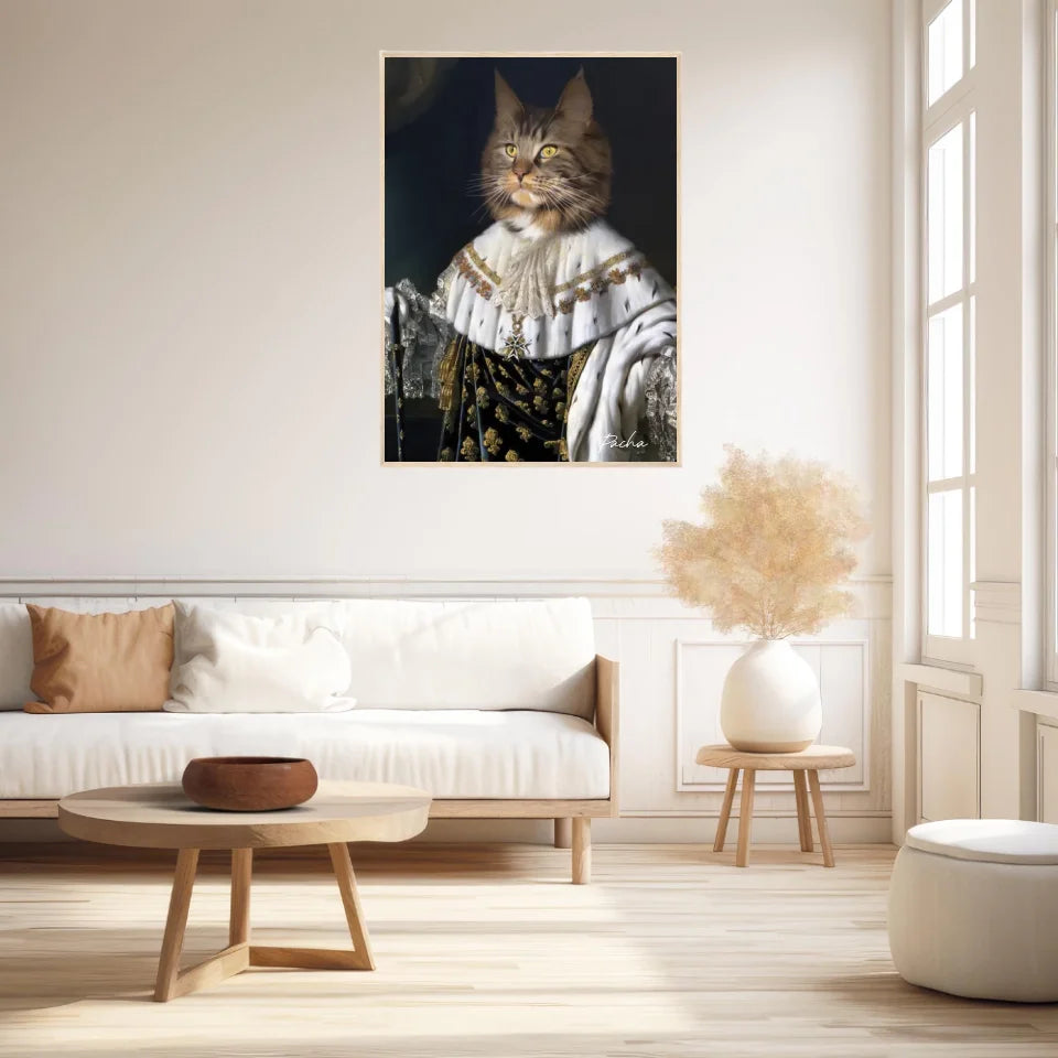 Tableau Animaux Portrait Personnalisé Renaissance Roi Louis XVIII de France