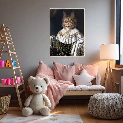 Tableau Animaux Portrait Personnalisé Renaissance Roi Louis XVIII de France