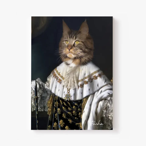 Tableau Animaux Portrait Personnalisé Renaissance Roi Louis XVIII de France