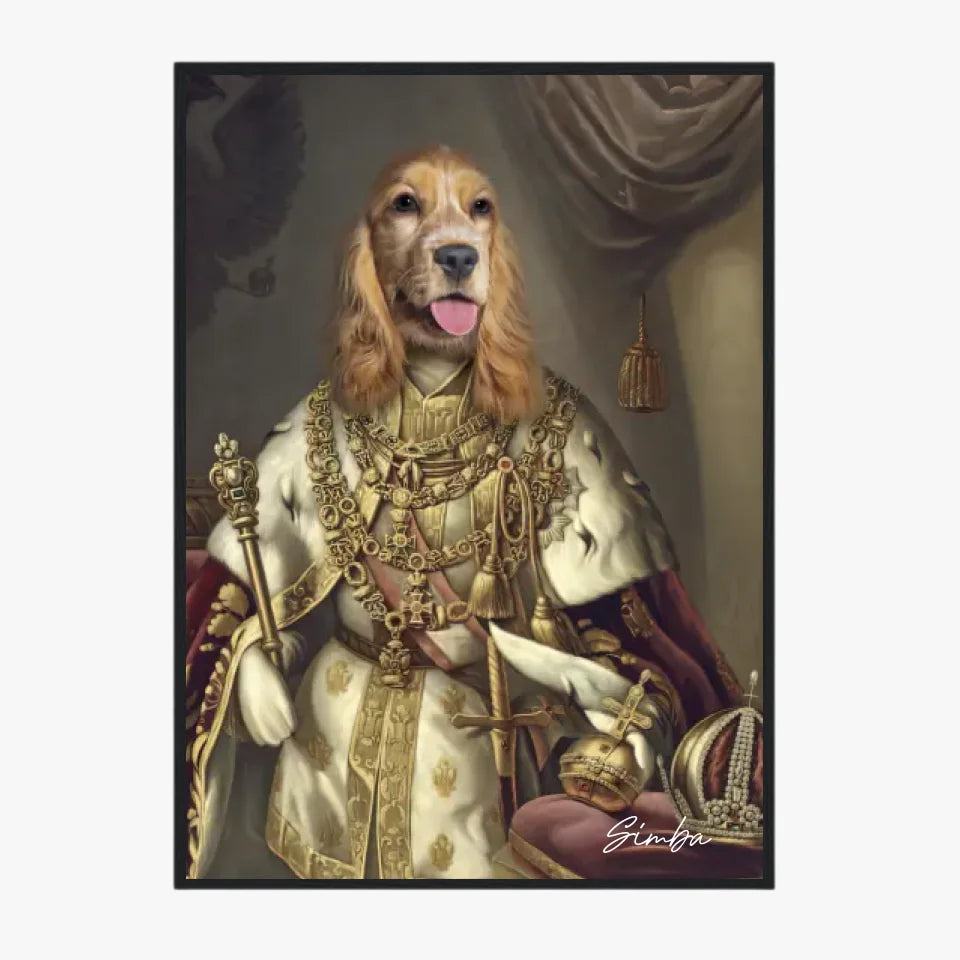 Tableau Animaux Portrait Personnalisé Renaissance Roi François-Joseph Ier d'Autriche