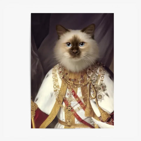 Tableau Animaux Portrait Personnalisé Renaissance François-Joseph Ier d'Autriche