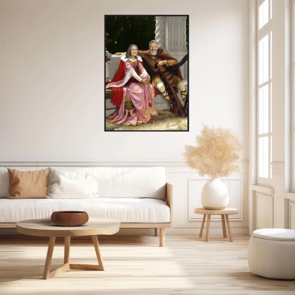 Tableau Personnalisé Portrait Photo Couple Royal Tristan et Isolde de Edmund Blair Leighton