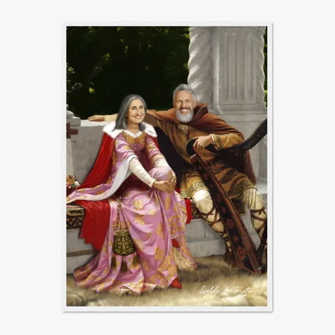 Tableau Personnalisé Portrait Photo Couple Royal Tristan et Isolde de Edmund Blair Leighton