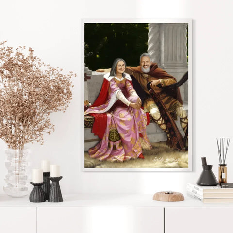 Tableau Personnalisé Portrait Photo Couple Royal Tristan et Isolde de Edmund Blair Leighton
