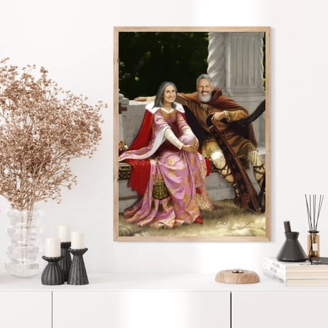 Tableau Personnalisé Portrait Photo Couple Royal Tristan et Isolde de Edmund Blair Leighton