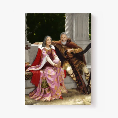 Tableau Personnalisé Portrait Photo Couple Royal Tristan et Isolde de Edmund Blair Leighton