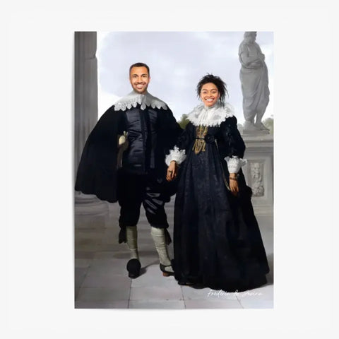 Tableau Personnalisé Portrait Photo Couple Royal Frederick van Velthuysen et son épouse