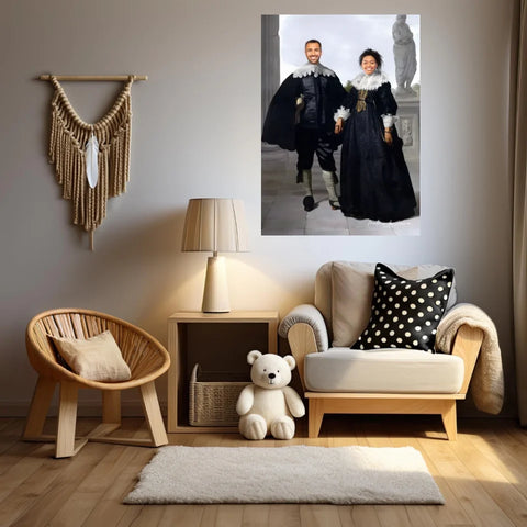 Tableau Personnalisé Portrait Photo Couple Royal Frederick van Velthuysen et son épouse