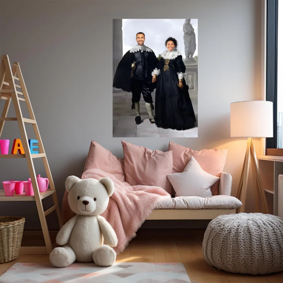 Tableau Personnalisé Portrait Photo Couple Royal Frederick van Velthuysen et son épouse