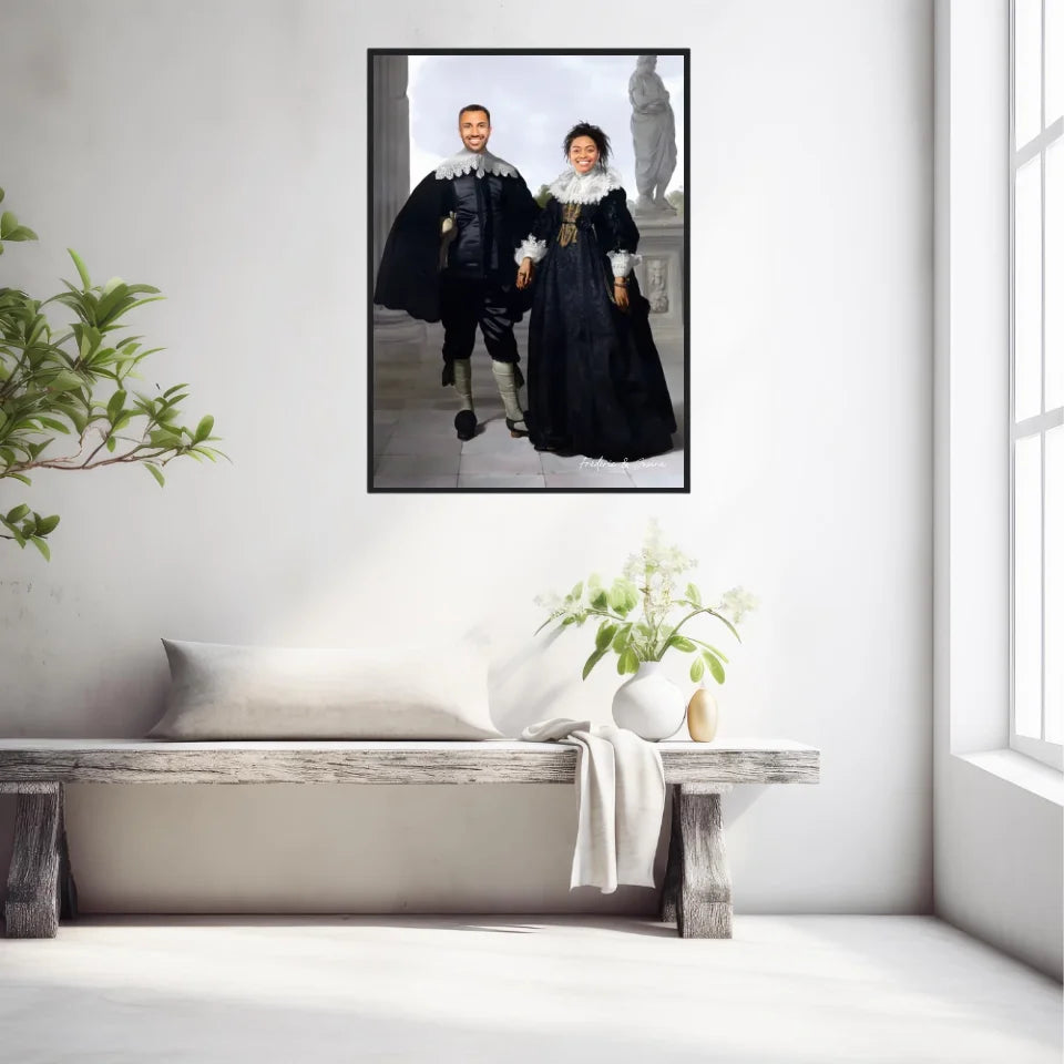 Tableau Personnalisé Portrait Photo Couple Royal Frederick van Velthuysen et son épouse
