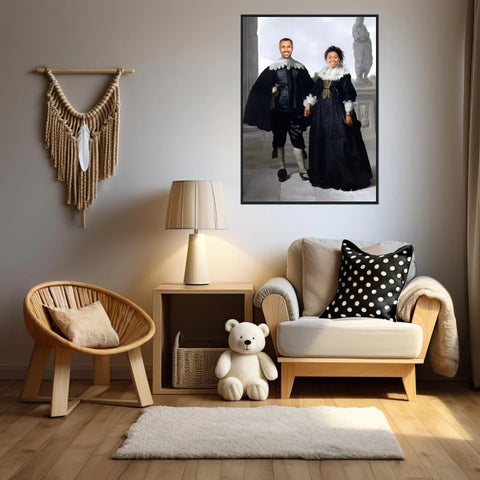 Tableau Personnalisé Portrait Photo Couple Royal Frederick van Velthuysen et son épouse