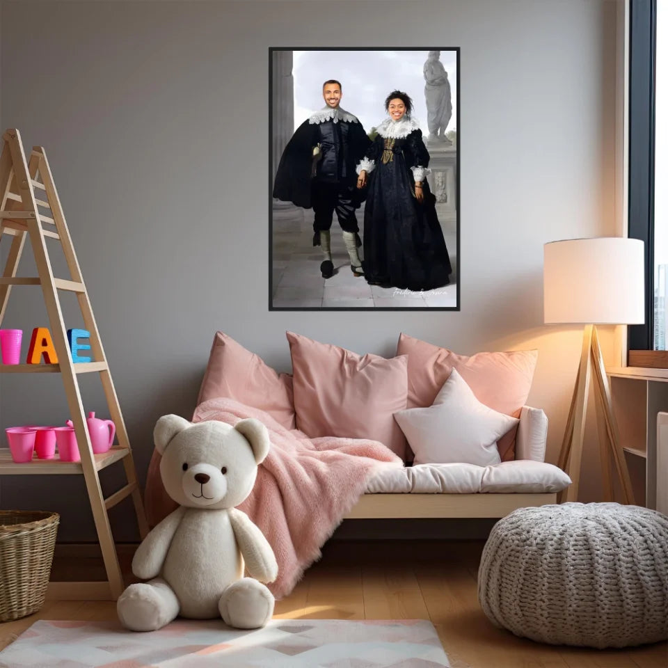 Tableau Personnalisé Portrait Photo Couple Royal Frederick van Velthuysen et son épouse