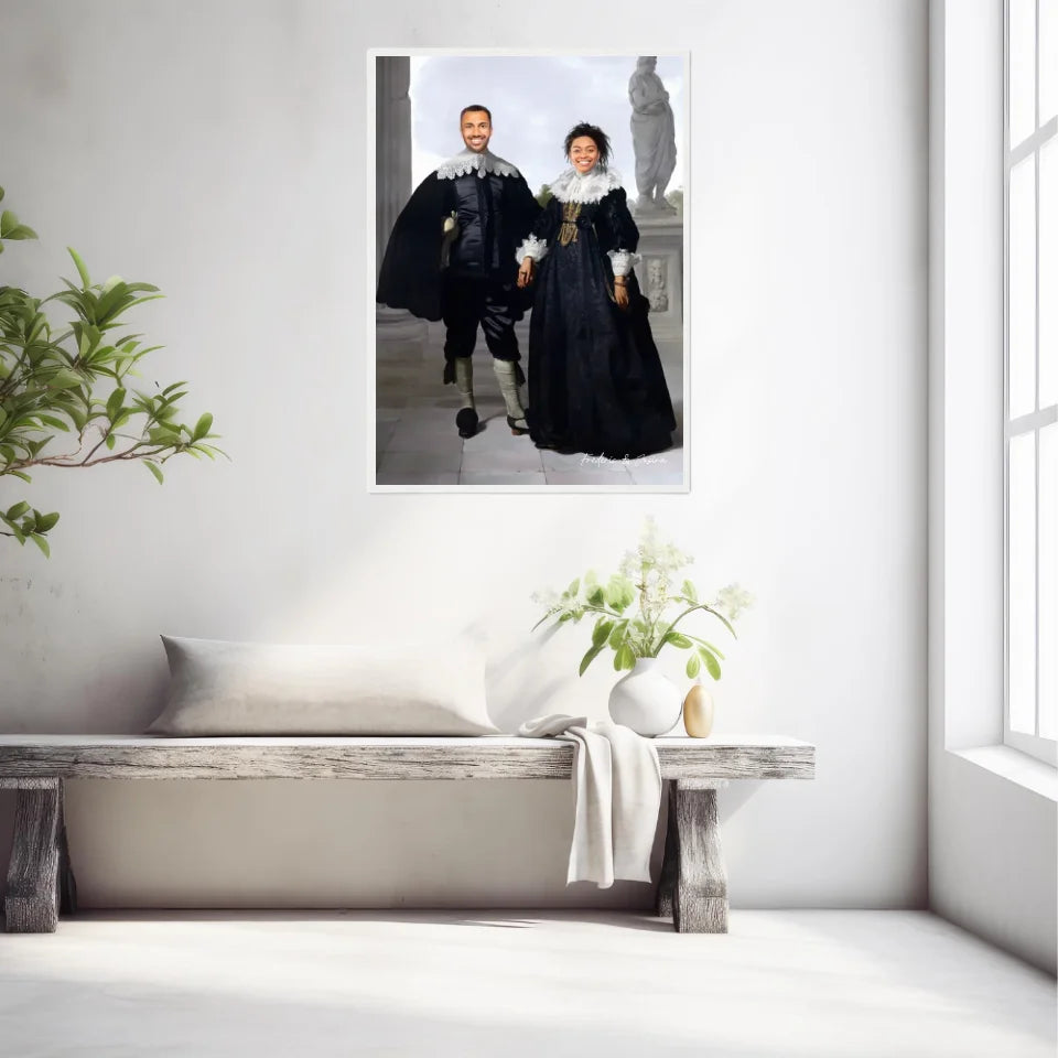 Tableau Personnalisé Portrait Photo Couple Royal Frederick van Velthuysen et son épouse