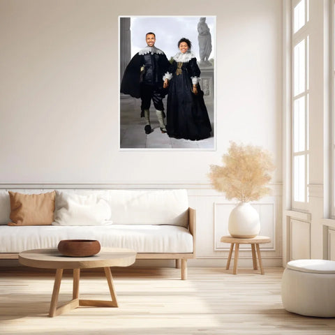 Tableau Personnalisé Portrait Photo Couple Royal Frederick van Velthuysen et son épouse