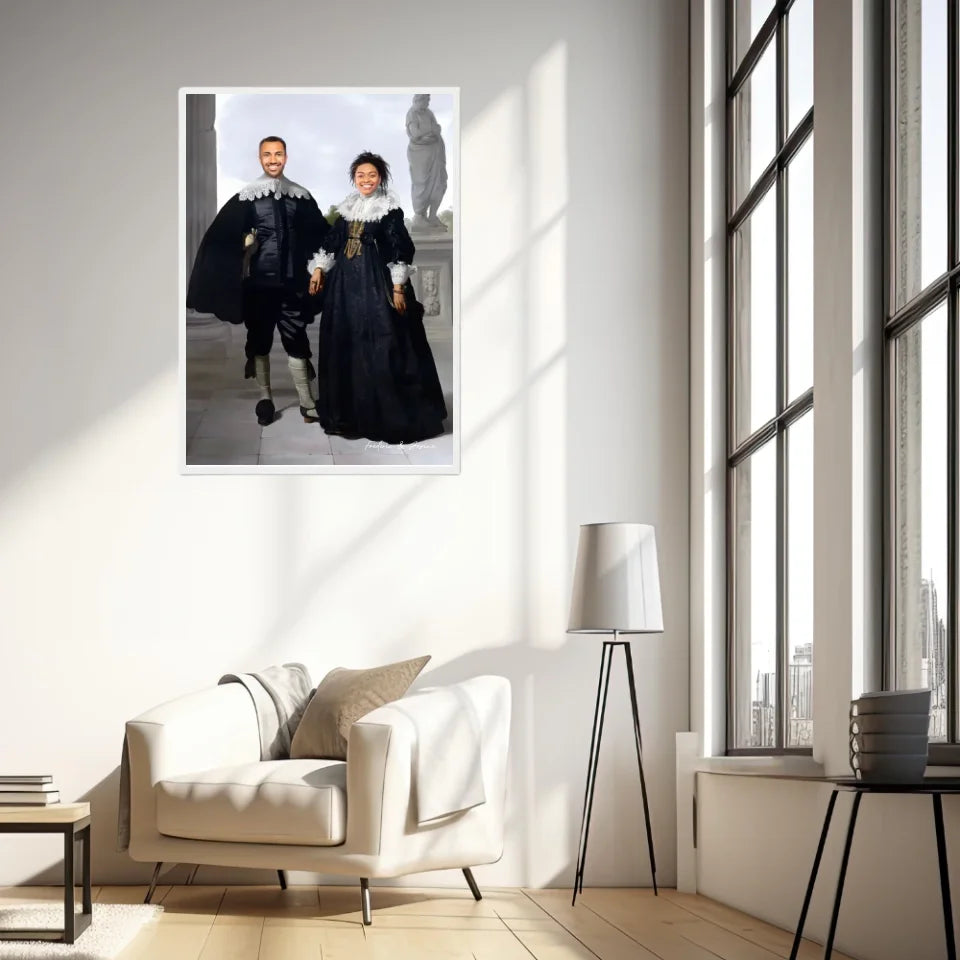 Tableau Personnalisé Portrait Photo Couple Royal Frederick van Velthuysen et son épouse