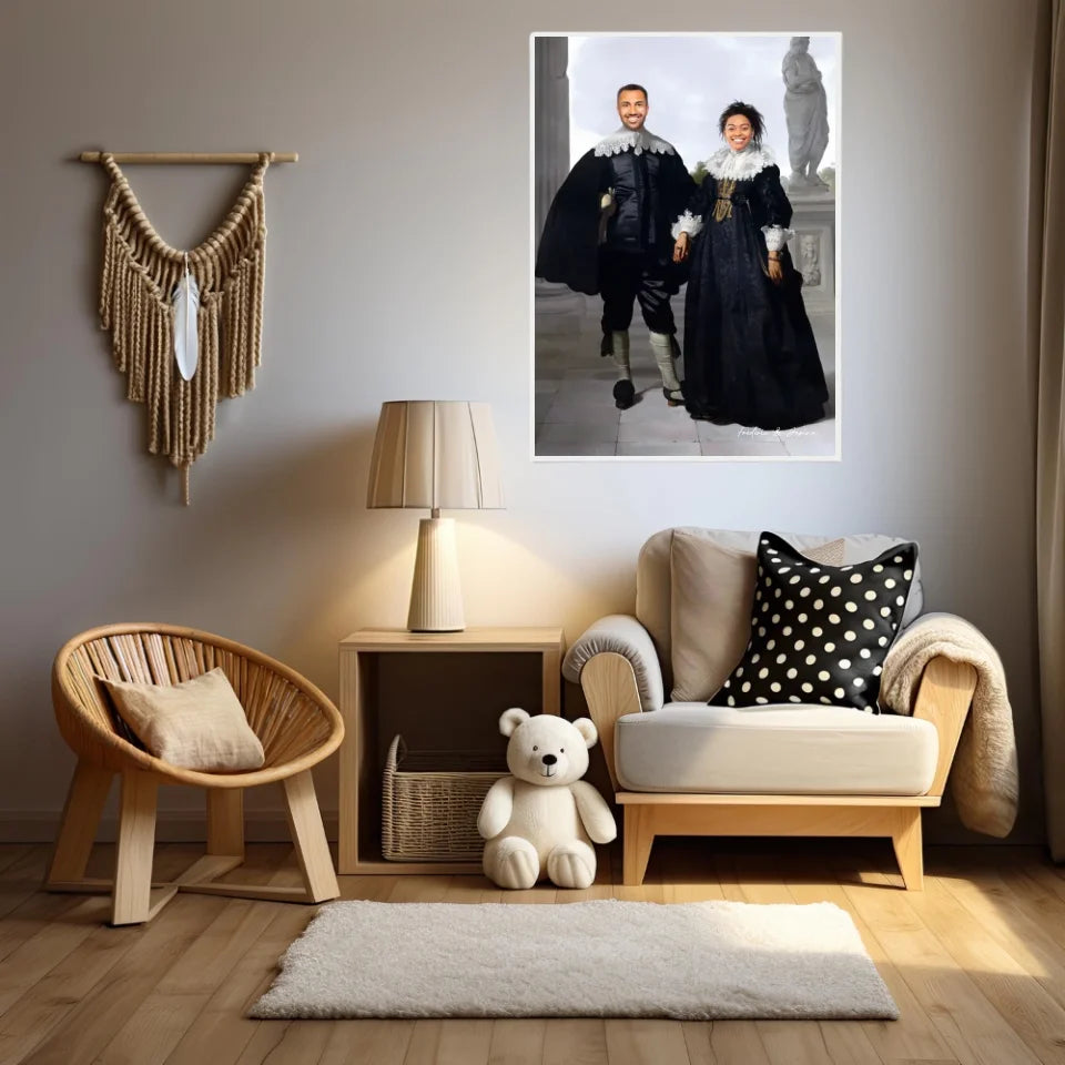 Tableau Personnalisé Portrait Photo Couple Royal Frederick van Velthuysen et son épouse