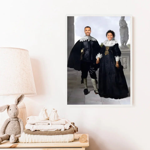 Tableau Personnalisé Portrait Photo Couple Royal Frederick van Velthuysen et son épouse