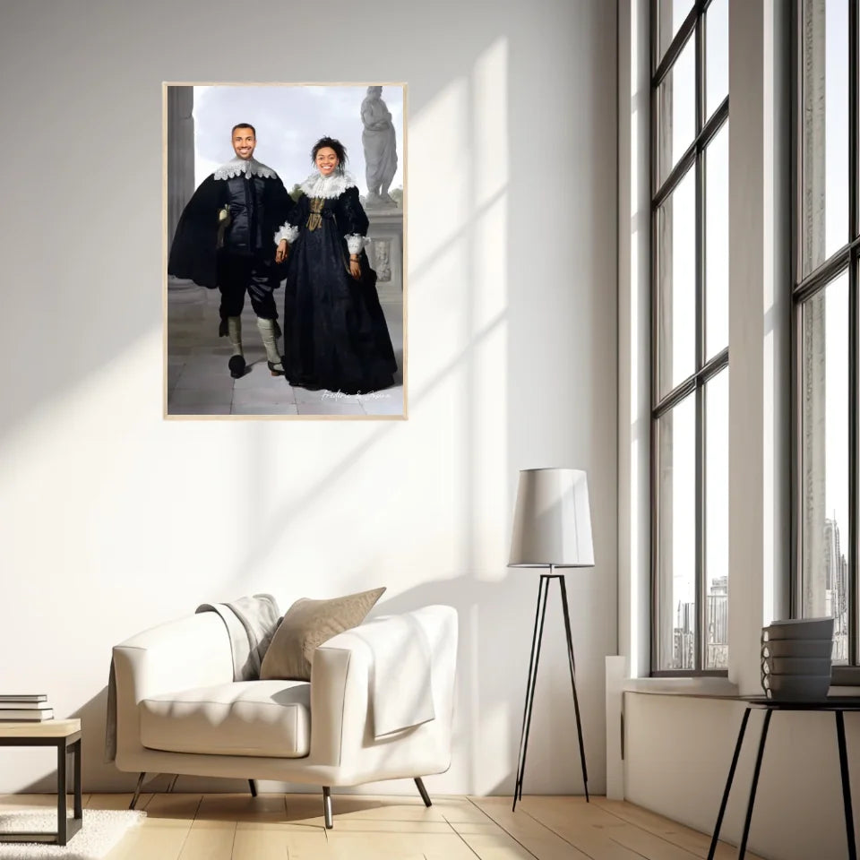 Tableau Personnalisé Portrait Photo Couple Royal Frederick van Velthuysen et son épouse