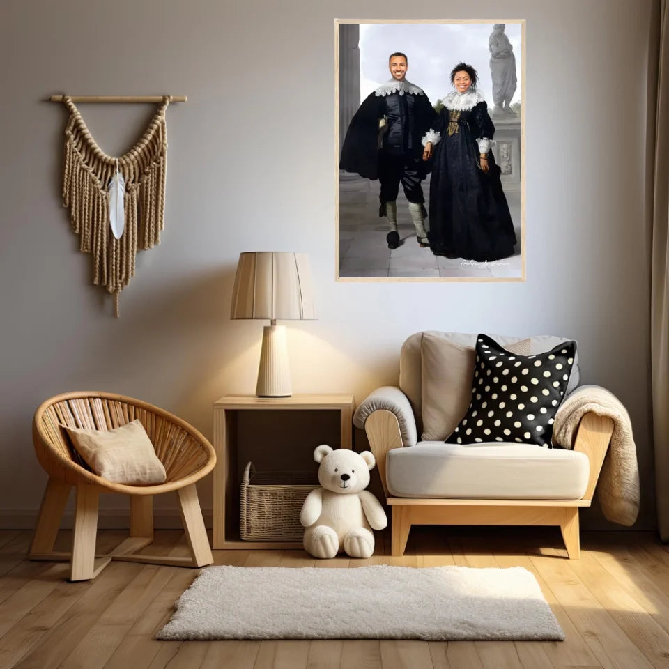 Tableau Personnalisé Portrait Photo Couple Royal Frederick van Velthuysen et son épouse