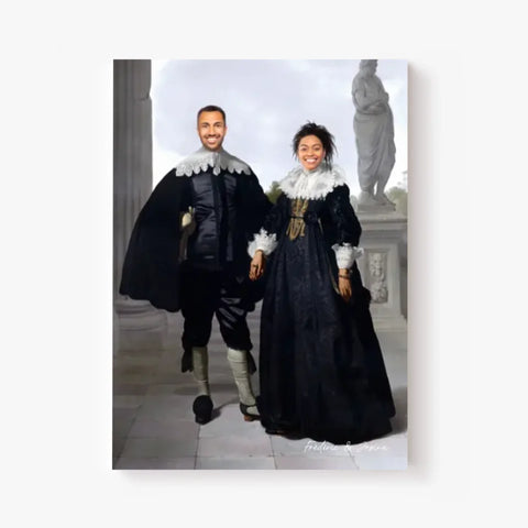 Tableau Personnalisé Portrait Photo Couple Royal Frederick van Velthuysen et son épouse