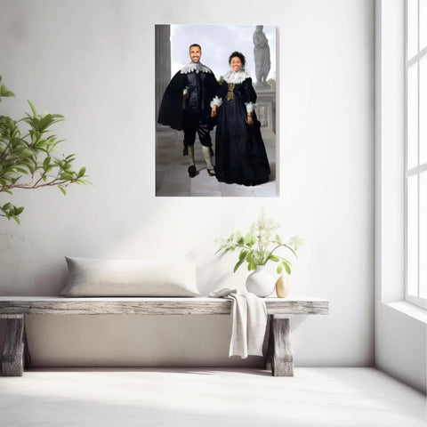 Tableau Personnalisé Portrait Photo Couple Royal Frederick van Velthuysen et son épouse