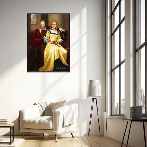 Tableau Personnalisé Portrait Photo Couple Royal Romeo et Juliette par Hugues Merle