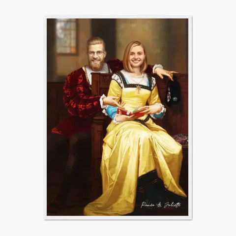 Tableau Personnalisé Portrait Photo Couple Royal Romeo et Juliette par Hugues Merle