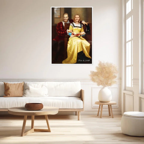 Tableau Personnalisé Portrait Photo Couple Royal Romeo et Juliette par Hugues Merle