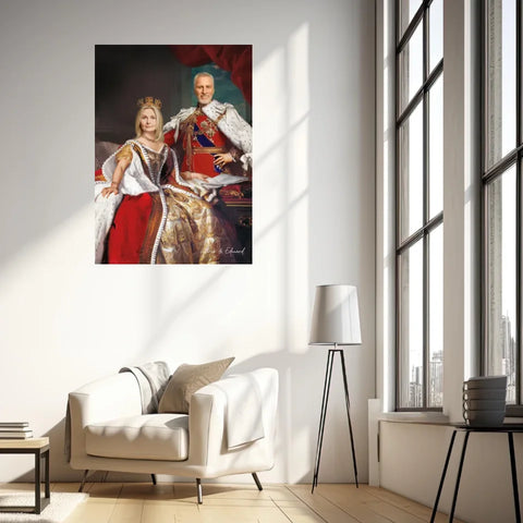 Tableau Personnalisé Portrait Photo Couple Royal Reine Victoria et Roi Edouard VII