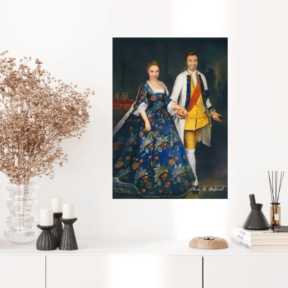 Tableau Personnalisé Portrait Photo Couple Royal Sophie Dorothée Marie et Frédéric-Guillaume, Margrave