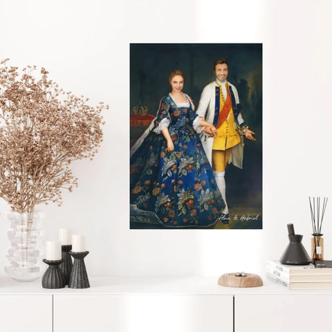 Tableau Personnalisé Portrait Photo Couple Royal Sophie Dorothée Marie et Frédéric-Guillaume, Margrave