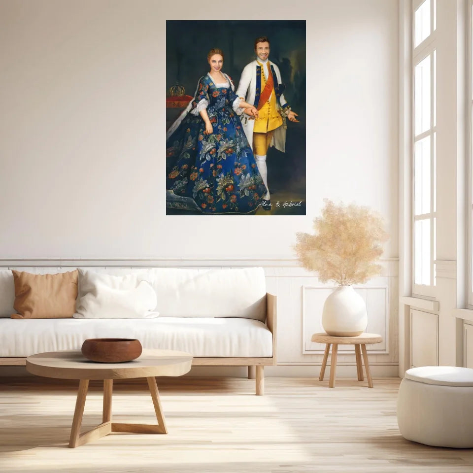Tableau Personnalisé Portrait Photo Couple Royal Sophie Dorothée Marie et Frédéric-Guillaume, Margrave