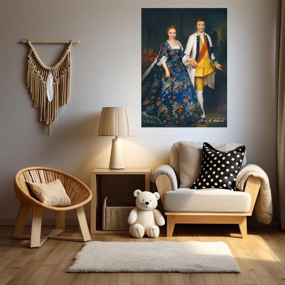 Tableau Personnalisé Portrait Photo Couple Royal Sophie Dorothée Marie et Frédéric-Guillaume, Margrave