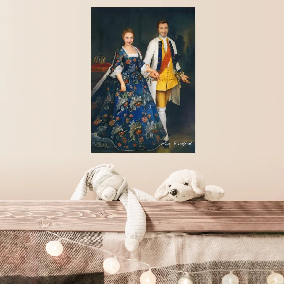 Tableau Personnalisé Portrait Photo Couple Royal Sophie Dorothée Marie et Frédéric-Guillaume, Margrave