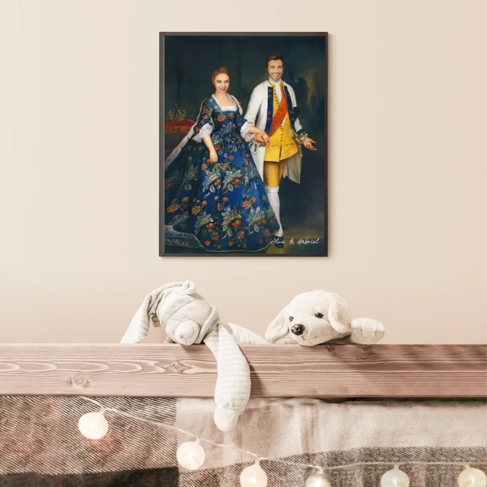 Tableau Personnalisé Portrait Photo Couple Royal Sophie Dorothée Marie et Frédéric-Guillaume, Margrave