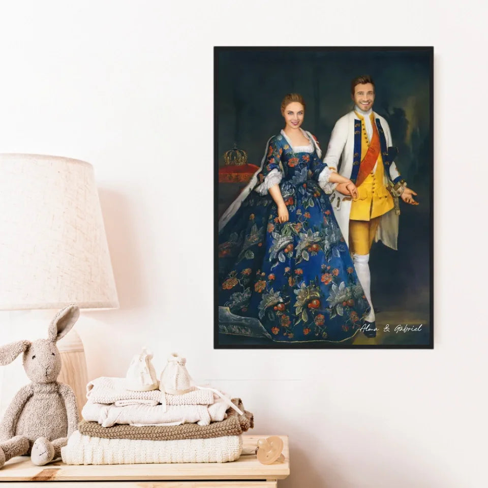 Tableau Personnalisé Portrait Photo Couple Royal Sophie Dorothée Marie et Frédéric-Guillaume, Margrave
