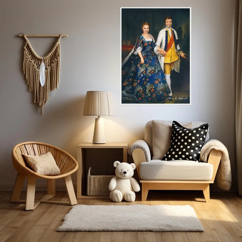 Tableau Personnalisé Portrait Photo Couple Royal Sophie Dorothée Marie et Frédéric-Guillaume, Margrave